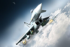 3d illustration of Eurofighter jet