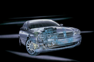 3d illustration of Jaguar X Type