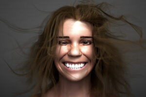3d character illustration of a young girl