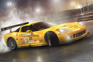 3d illustration of a corvette