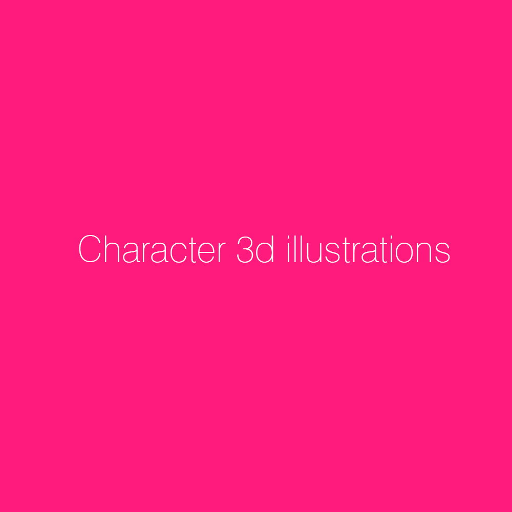Character 3d illustrations